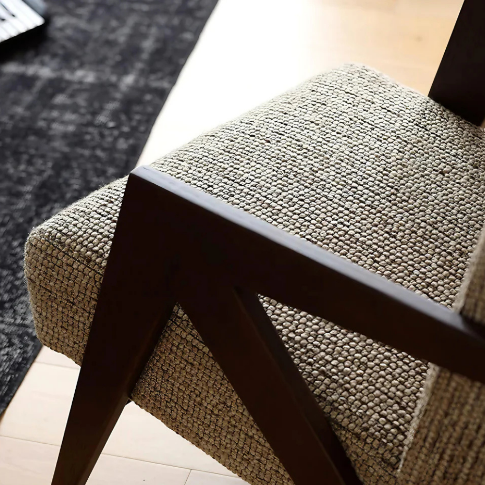 Solid teak wood armchair