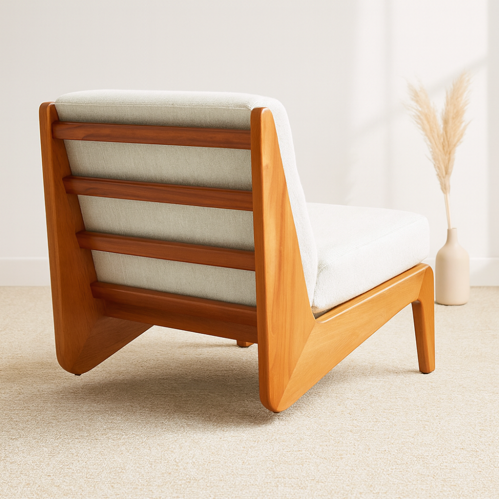 Scandinavian Solid Wood Armchair