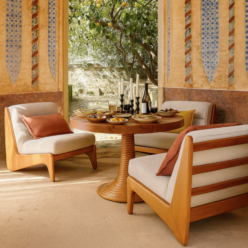 Scandinavian Solid Wood Armchair