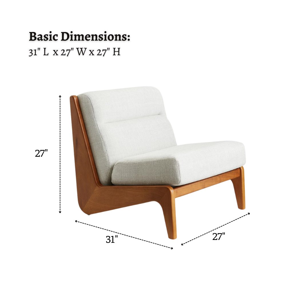 dimension of the armchair WAC009