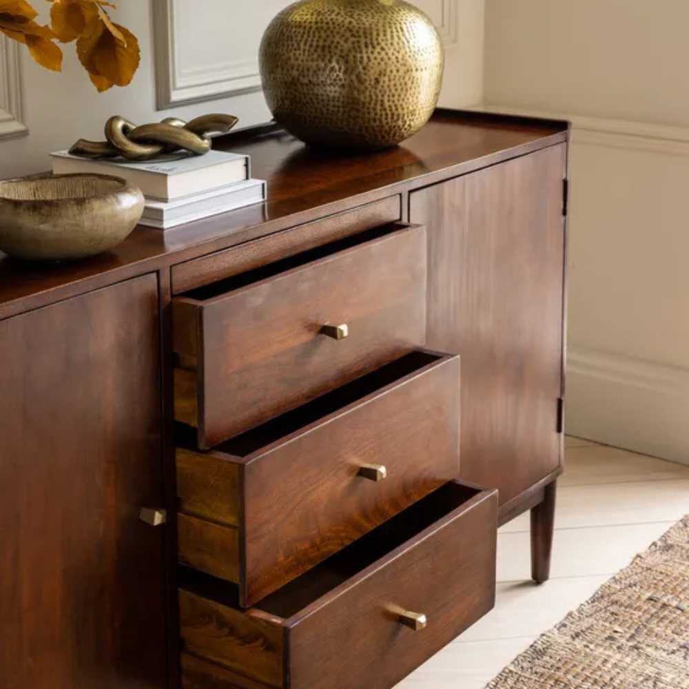 Scandinavian Sideboard in Mango wood with drawer