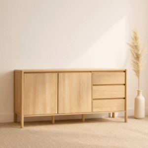 Solid Rubberwood Sideboard