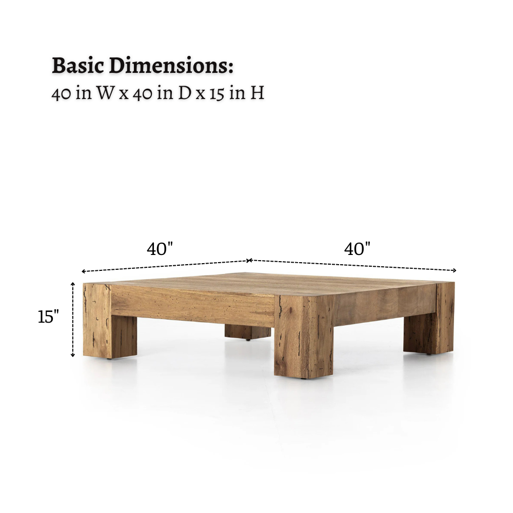 dimension of the coffee table WCT007