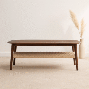 solid acacia wood coffee table