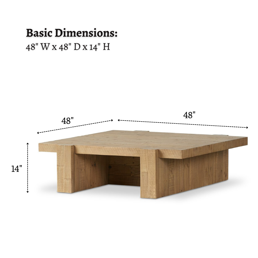 dimension of the coffee table WCT009