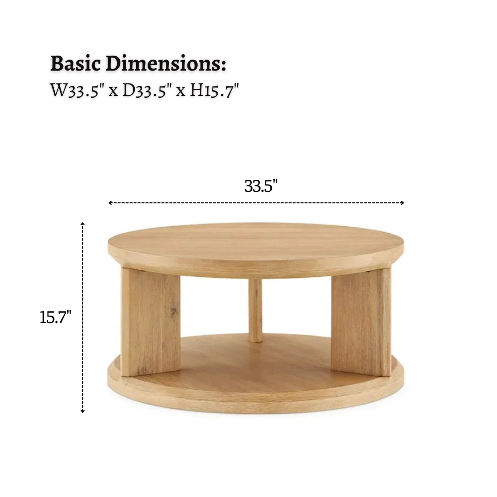 Solid Acacia Coffee Table - WCT010 - Image 3