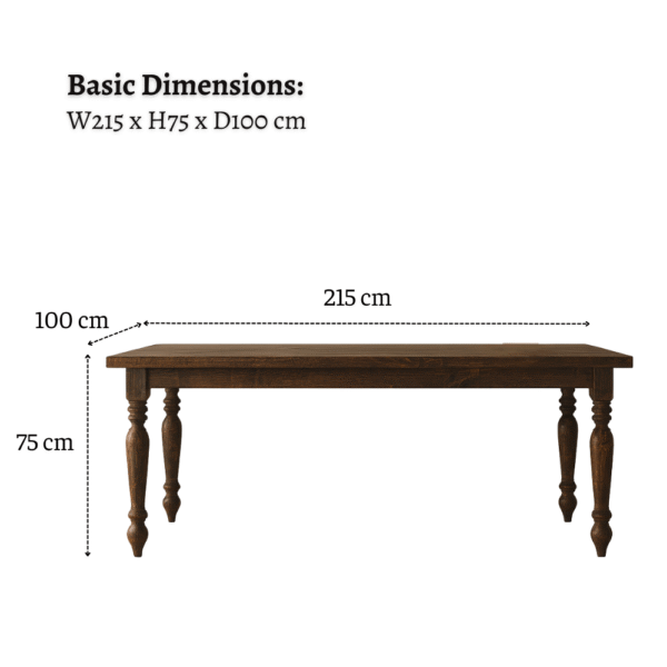 Solid Wood Japandi Dining Table - WDT003 - Sukavina Premium Furniture