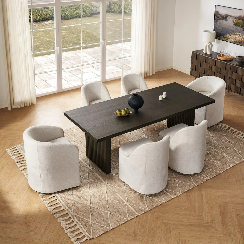 Contemporary Solid Oak Dining Table