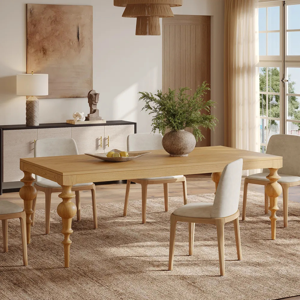 set dining table & chair in scandinavian style