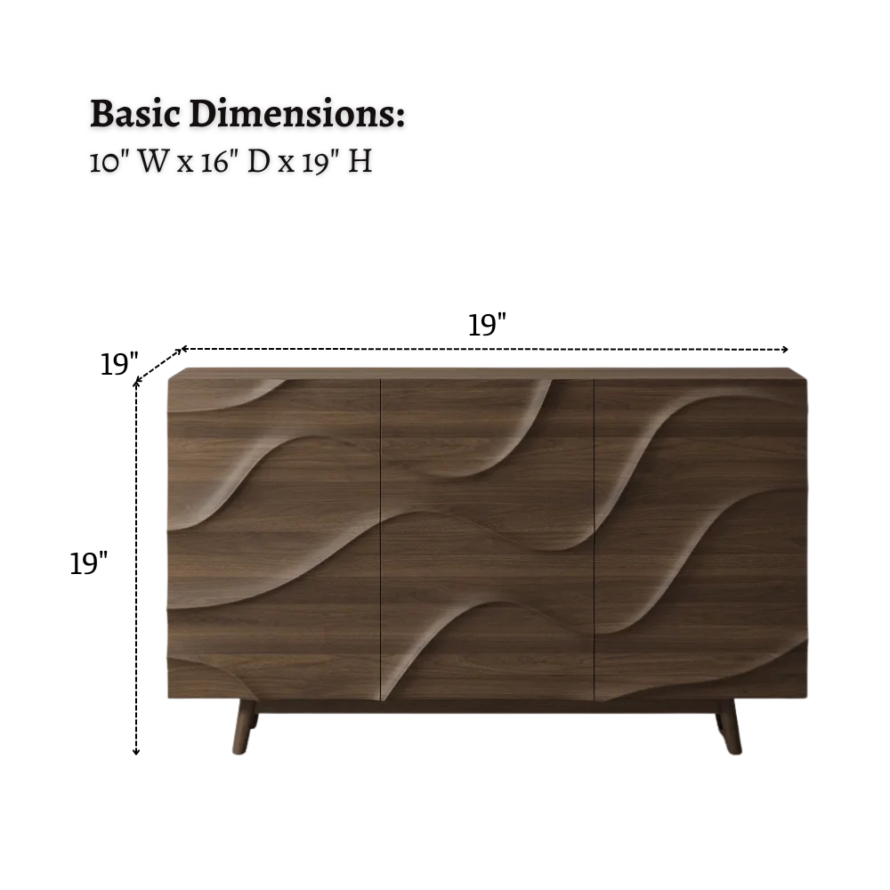 Modern Walnut Sideboard - WSB006 - Image 3