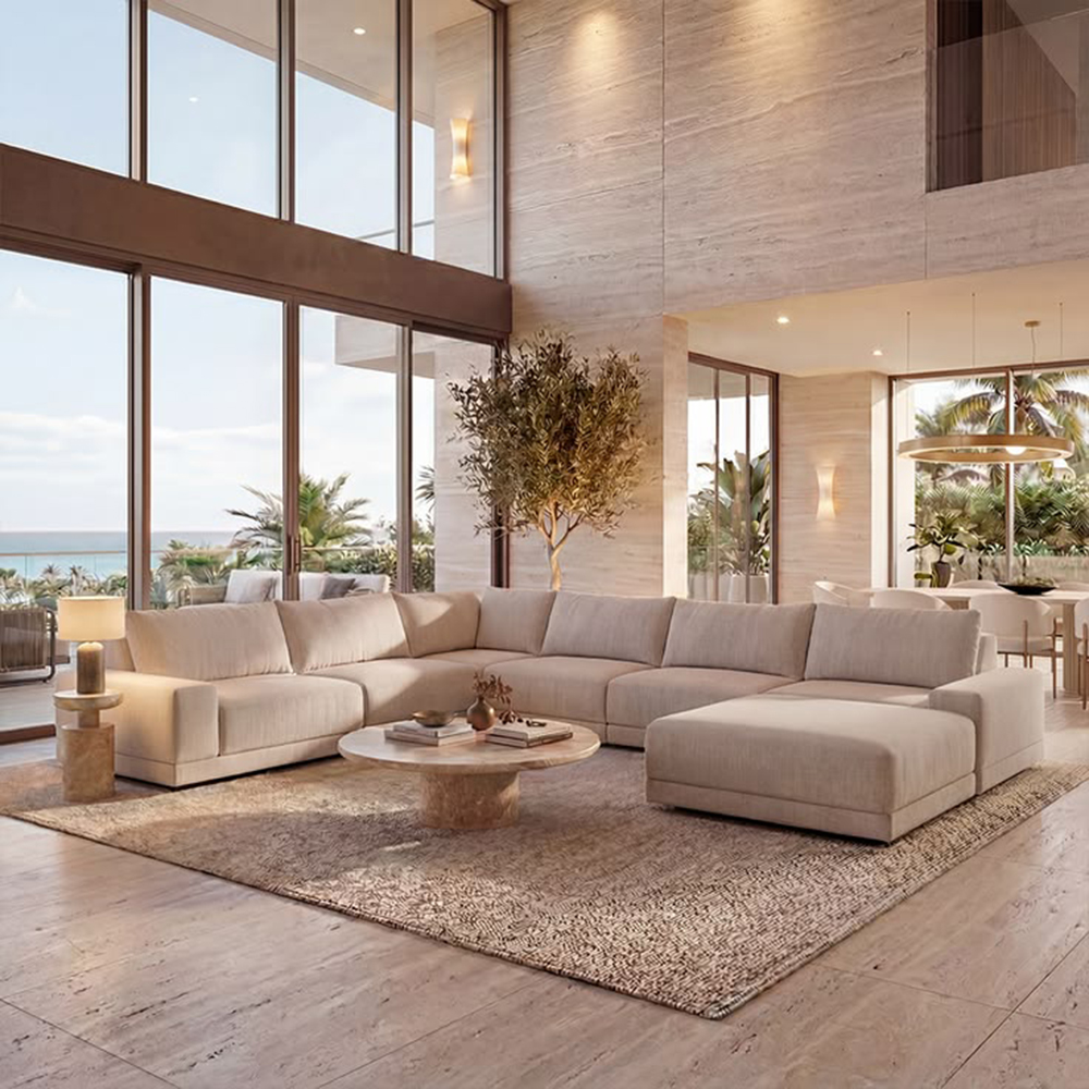 5 Curved Beige Sofas for a Perfect Warm Minimalism Living Room